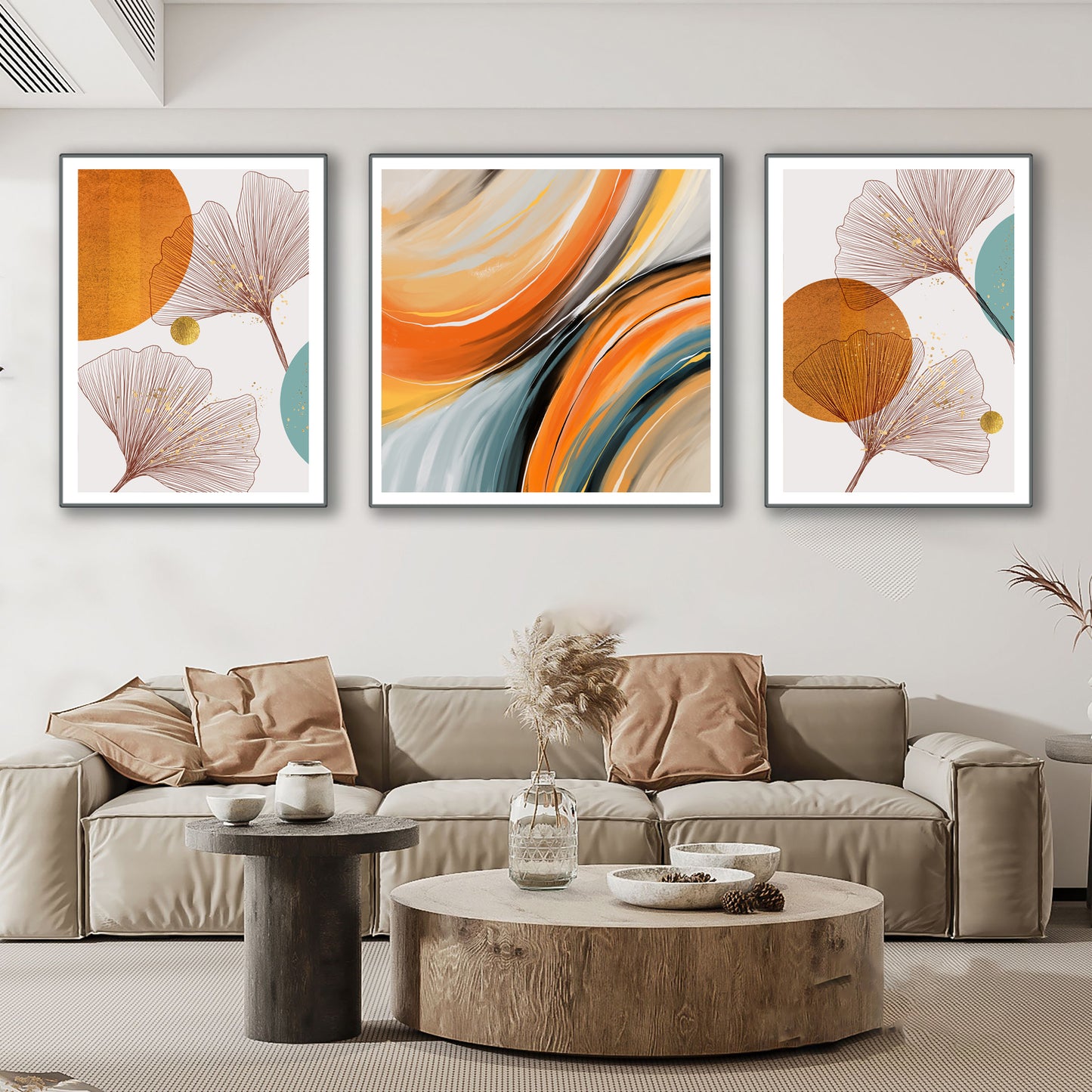 Color Explosion Leather Wall Painting [Set of 3]