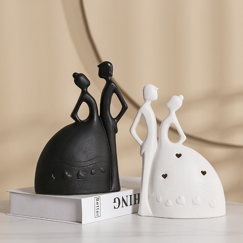 The Common Thread of Love - Ceramic Table Showpiece [ WHITE ]