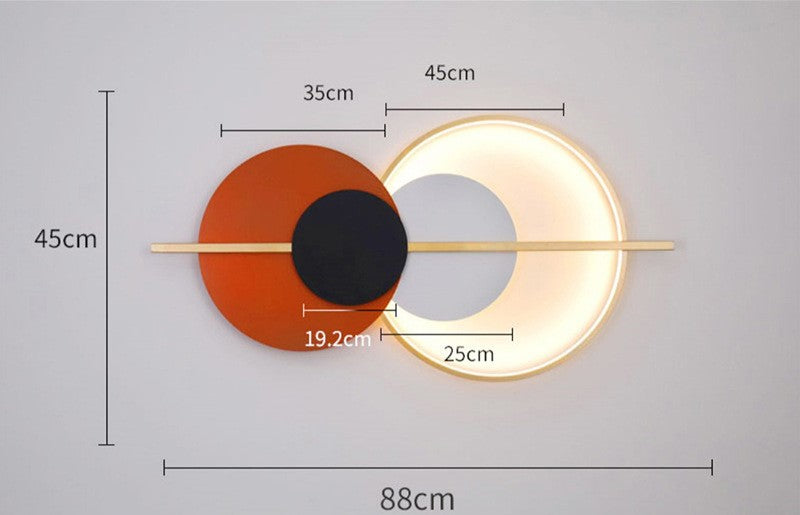 LED Modern Round Wall Art Light - Warm White