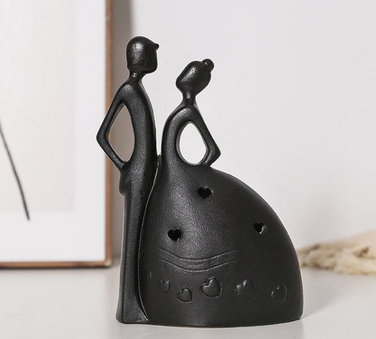 The Common Thread of Love - Ceramic Table Showpiece [ BLACK ]