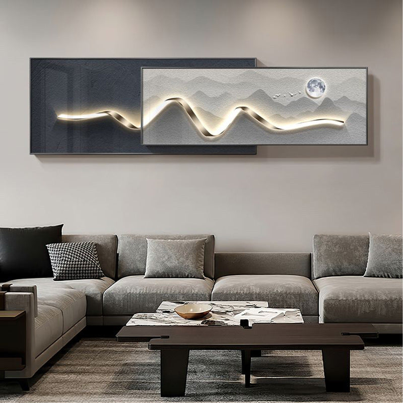 Abstract Modern Crystal Glass Painting [ 72 x 22 Inches ]