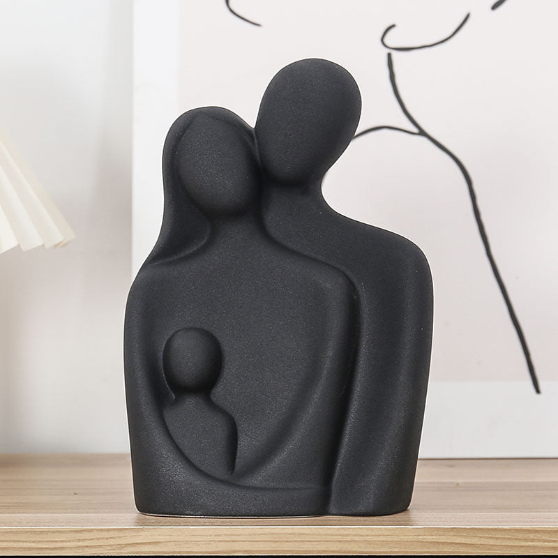 The Common Thread of Love - Ceramic Table Showpiece [ BLACK ] [ STYLE 2 ]