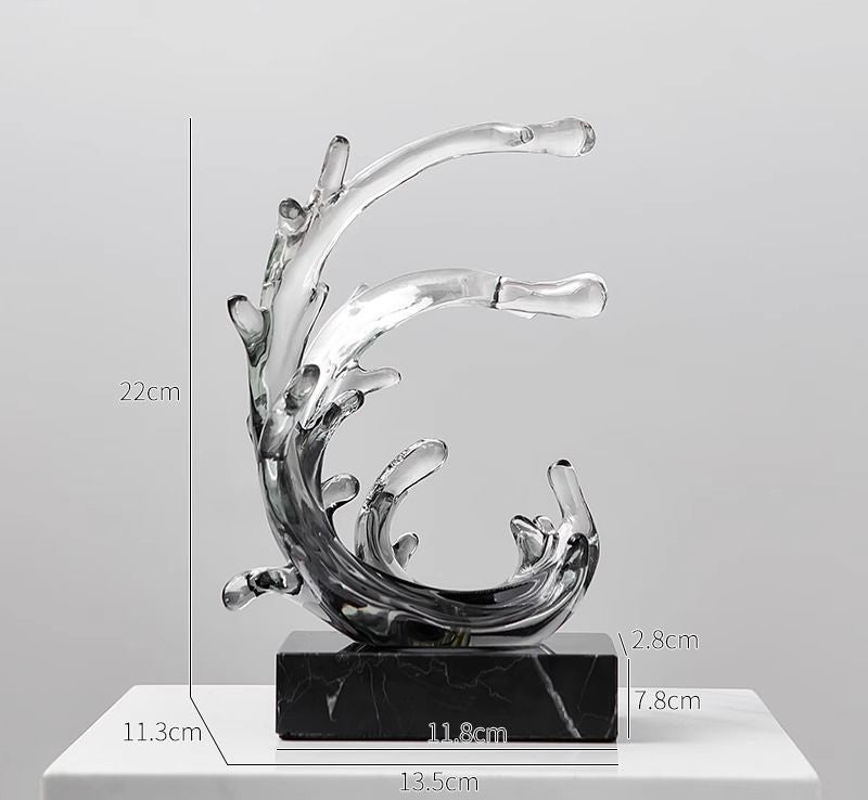 Marble Base Crystal Showpiece For Home Decor