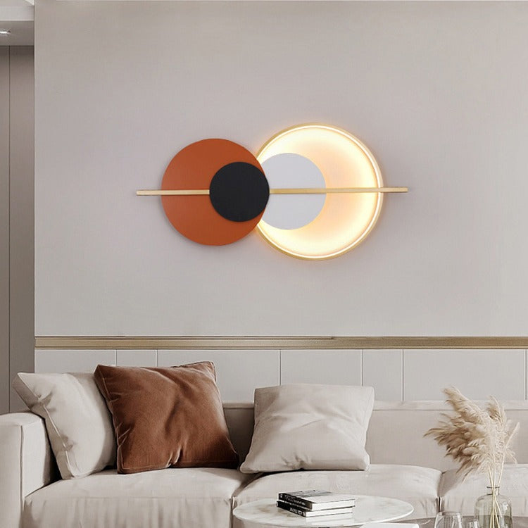 LED Modern Round Wall Art Light - Warm White