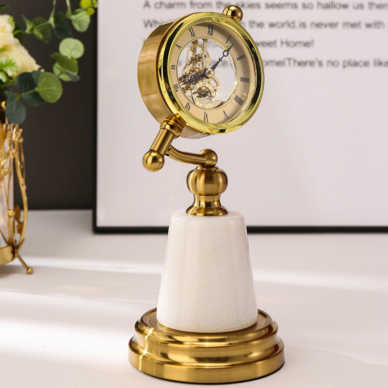 Crystal Ball Metal Showpiece & Table Clock  For Home Decor [ Pack of 2 ]