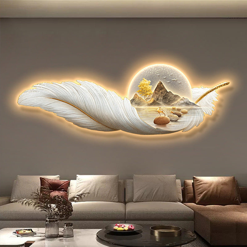 Modern Crystal Wall Art  For Wall Decor With LED Light