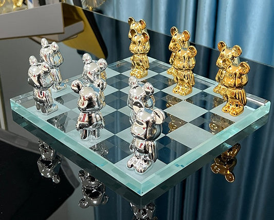 TEDDY CRYSTAL CHESS DECOR