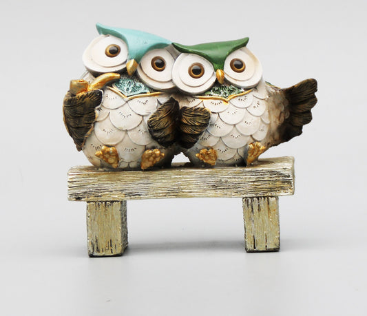 LUCKY OWL FAMILY DECOR [ STYLE 4 ]