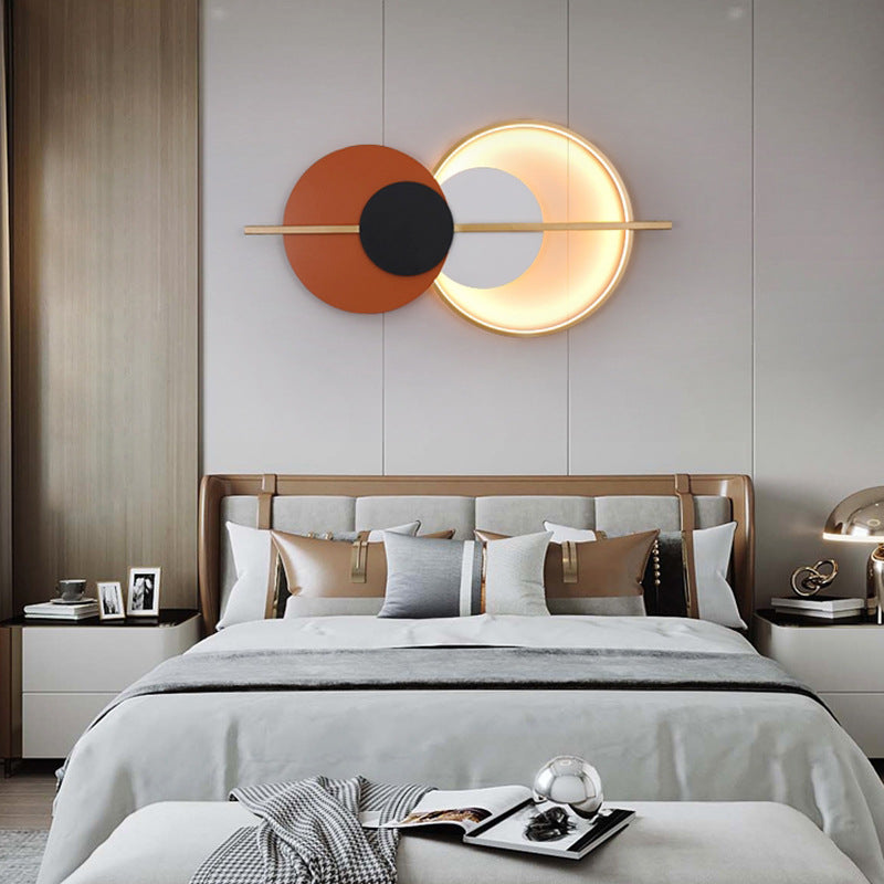 LED Modern Round Wall Art Light - Warm White