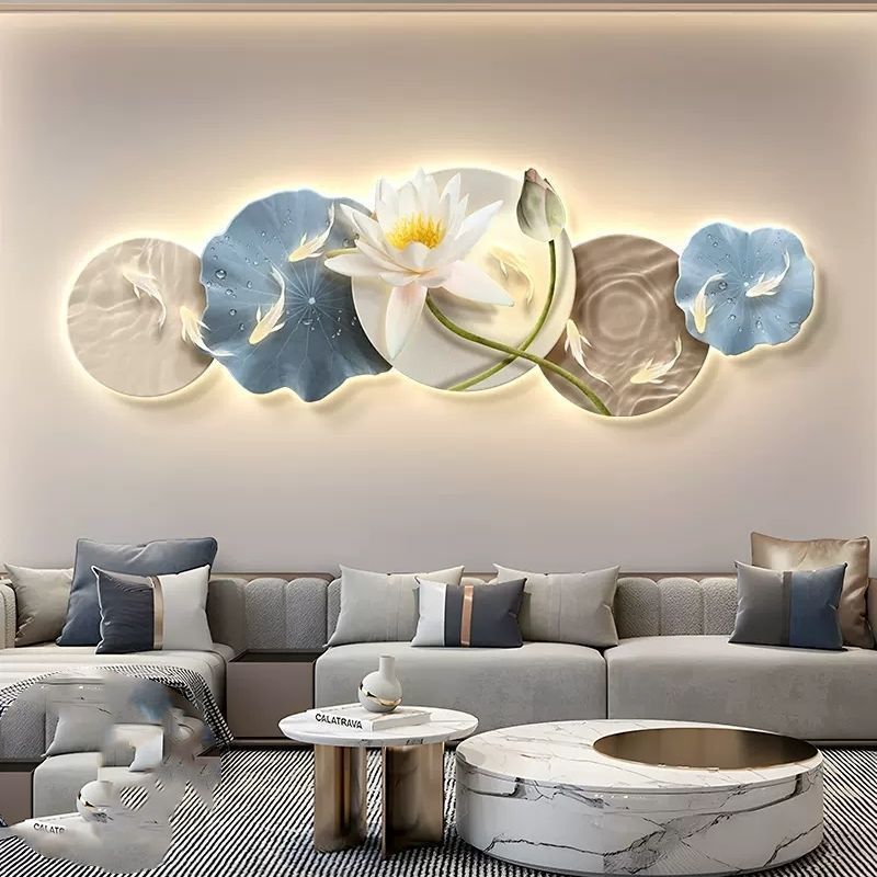 Modern Crystal Wall Art  For Wall Decor With LED Light