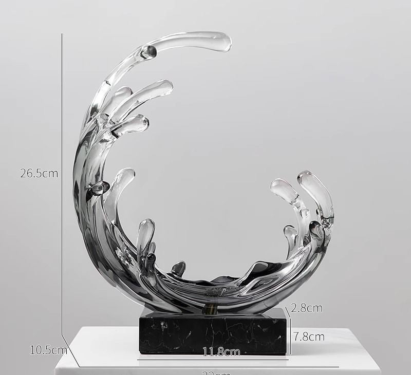 Marble Base Crystal Showpiece For Home Decor