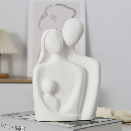 The Common Thread of Love - Ceramic Table Showpiece [ WHITE ] [ STYLE 2 ]