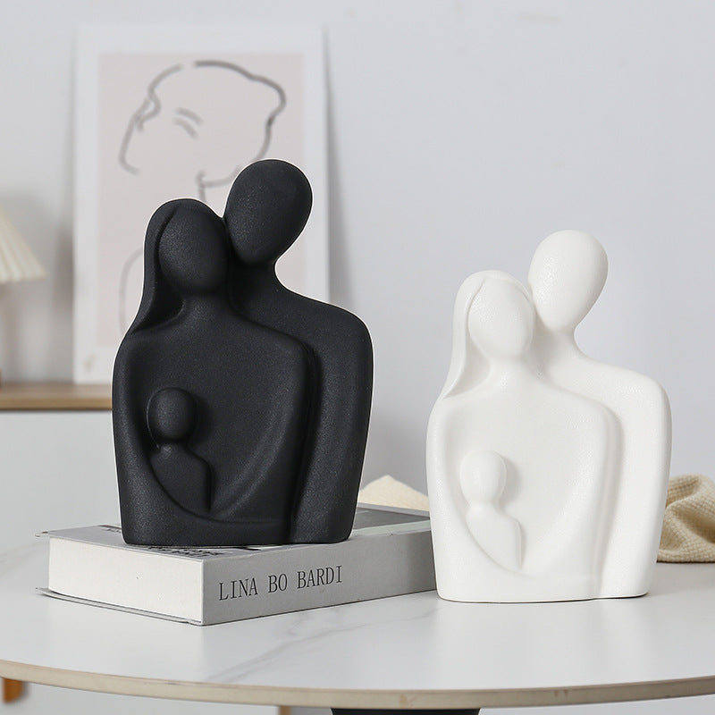 The Common Thread of Love - Ceramic Table Showpiece [ BLACK ] [ STYLE 2 ]