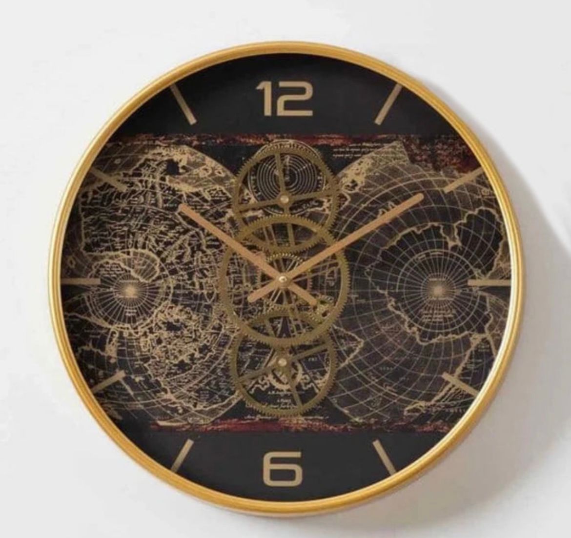 Opulence Tick Tock Luxury Wall Clock With Moving Gear Mechanism (Steel Body)