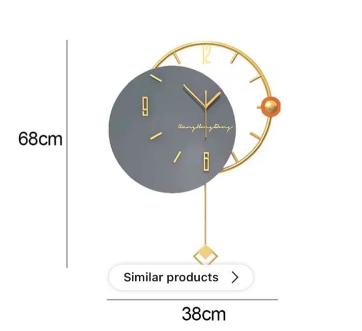 Fancy Metal Wall Clock For Home Decor