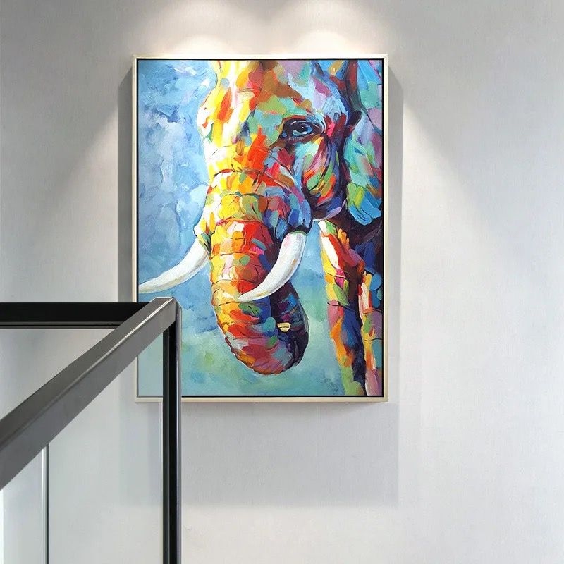 Ecstasy Elephant 100% Hand Painted Wall Painting