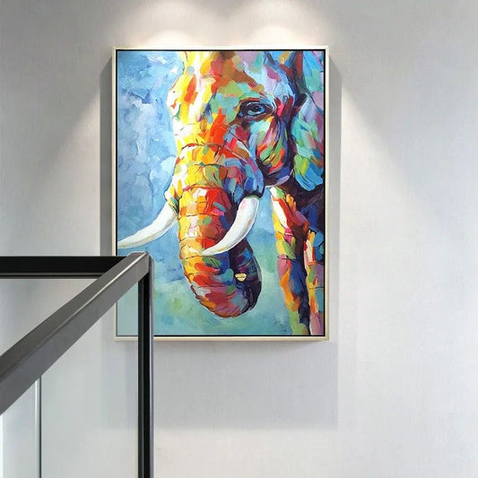 Ecstasy Elephant 100% Hand Painted Wall Painting