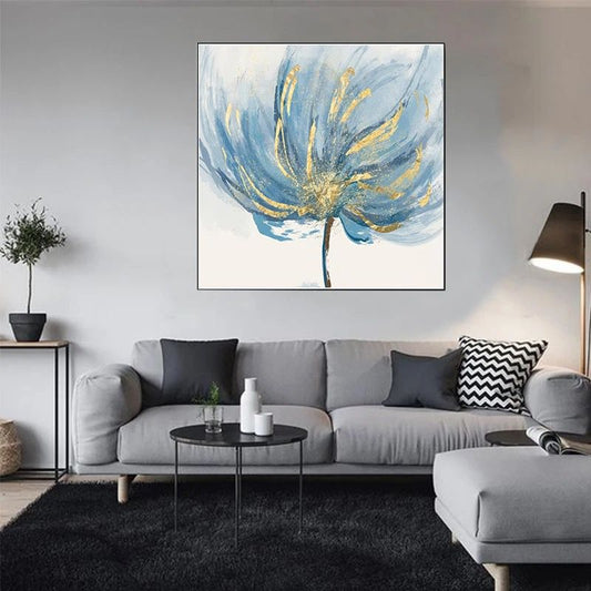 Luminous Blossom 100% Handpainted Wall Painting