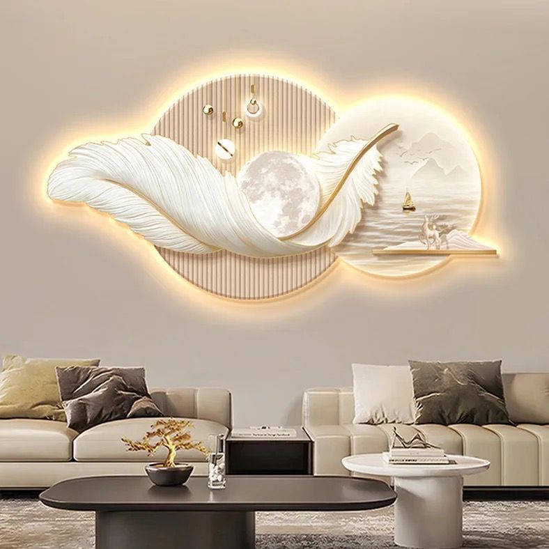 Modern Crystal Wall Art  For Wall Decor With LED Light