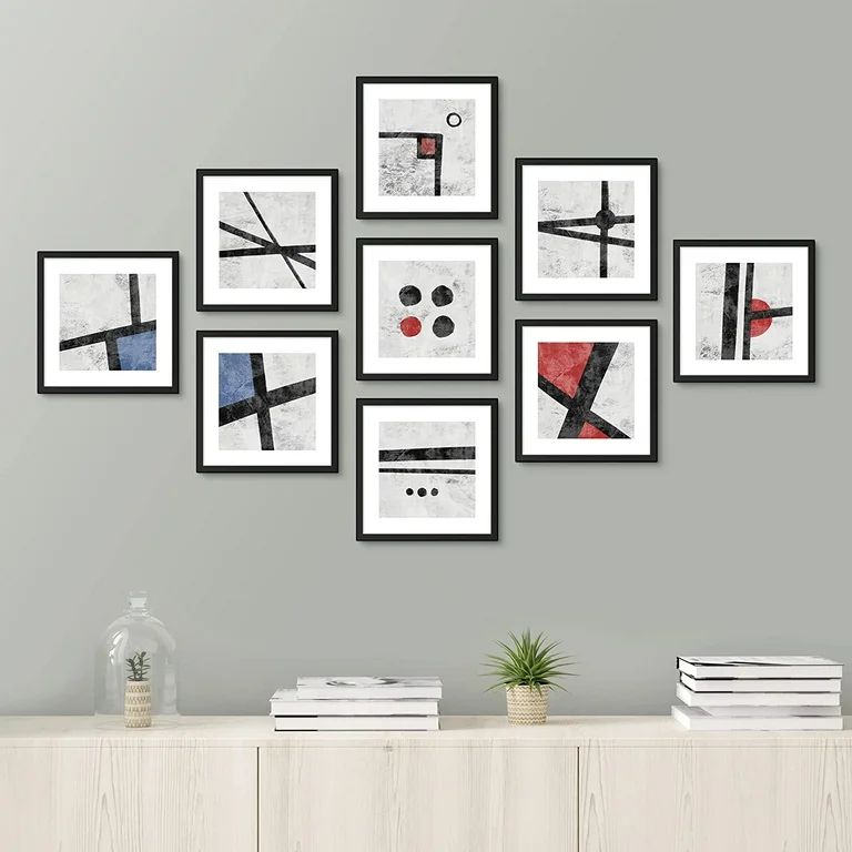 Abstract Shapes Illustrations Modern Art Minimal Boho Relax/Calm " 9 - Pieces