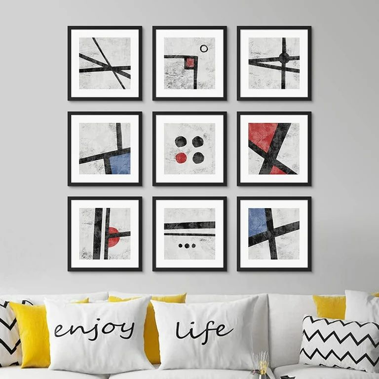 Abstract Shapes Illustrations Modern Art Minimal Boho Relax/Calm " 9 - Pieces