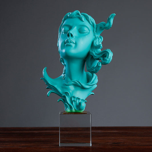 Women Face Resin Showpiece For Home Decor